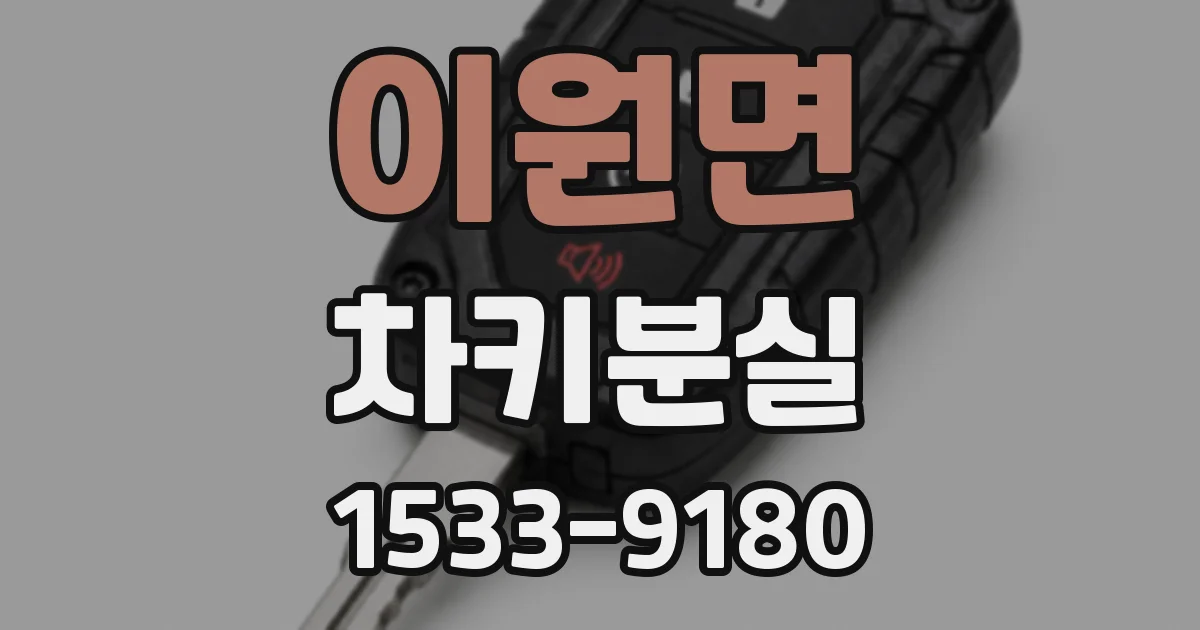 이원면 차키분실