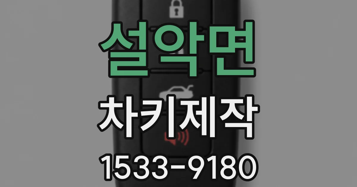 설악면 차키제작