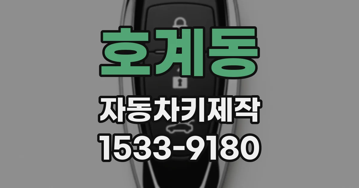 호계동 자동차키제작