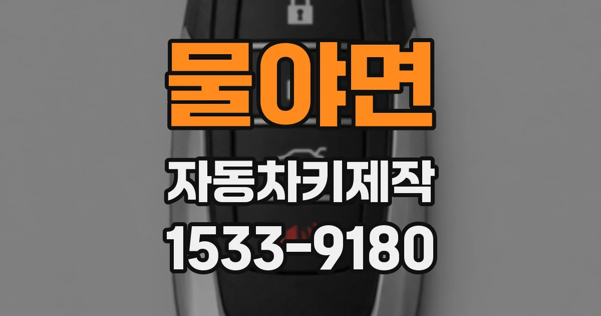 물야면 자동차키제작