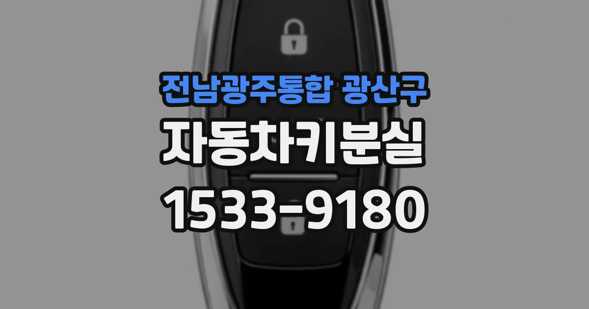 전남광주통합 광산구 자동차키분실