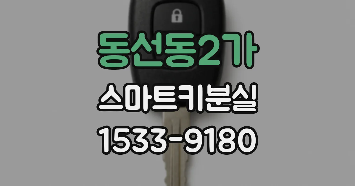 동선동2가 스마트키분실