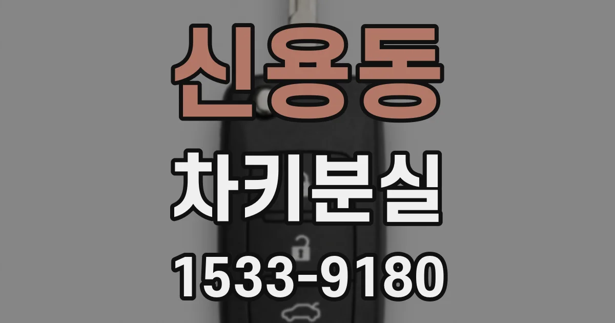 신용동 차키분실
