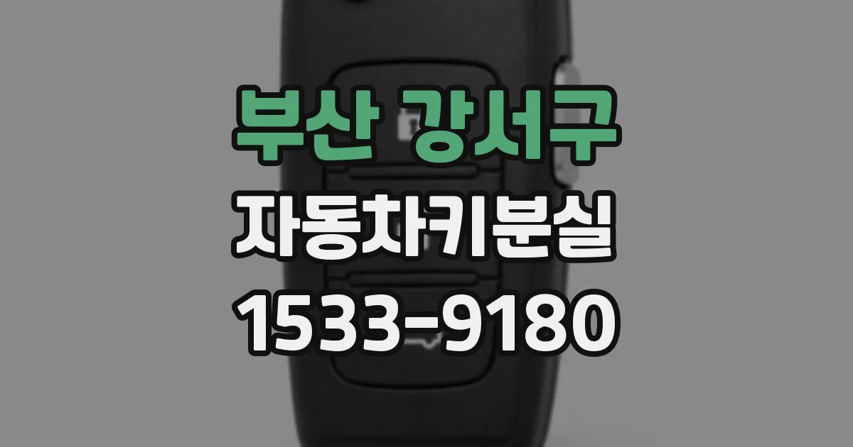 부산 강서구 자동차키분실