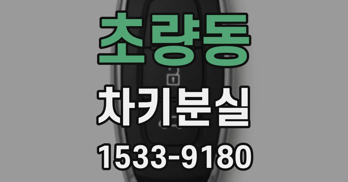 초량동 차키분실