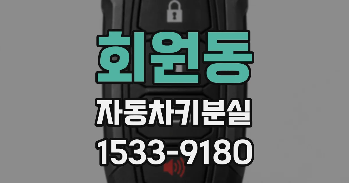 회원동 자동차키분실