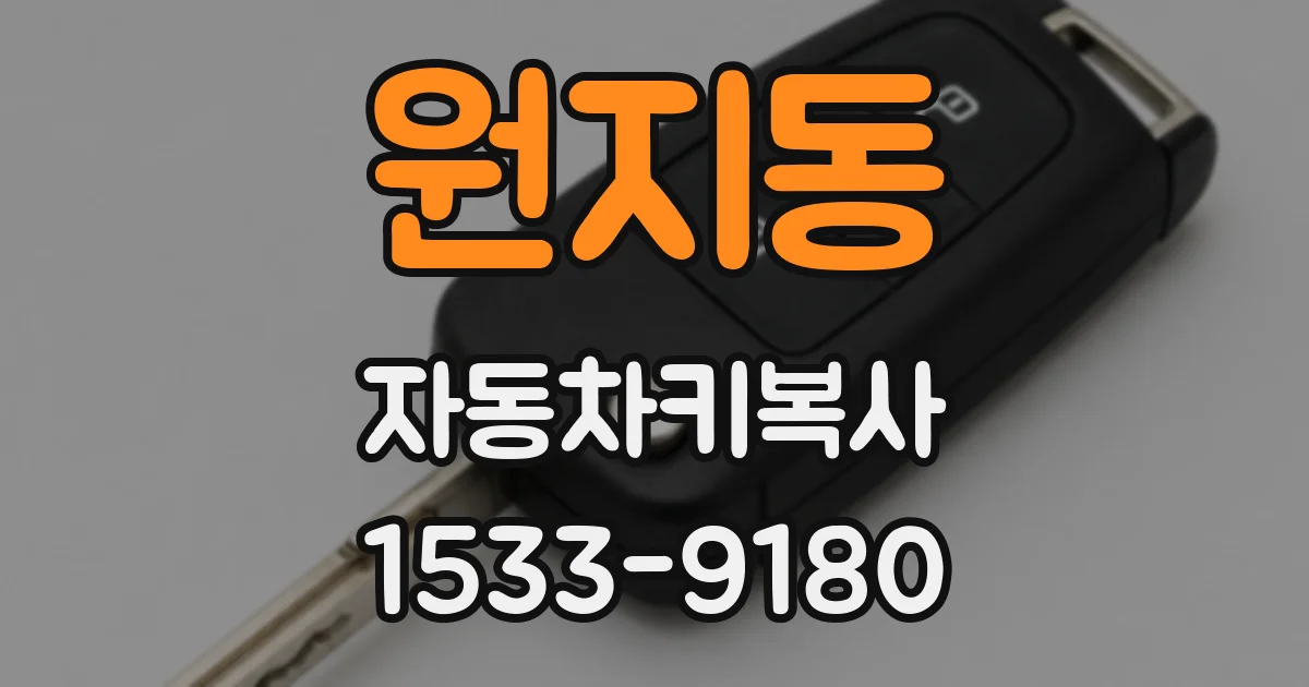 원지동 자동차키복사