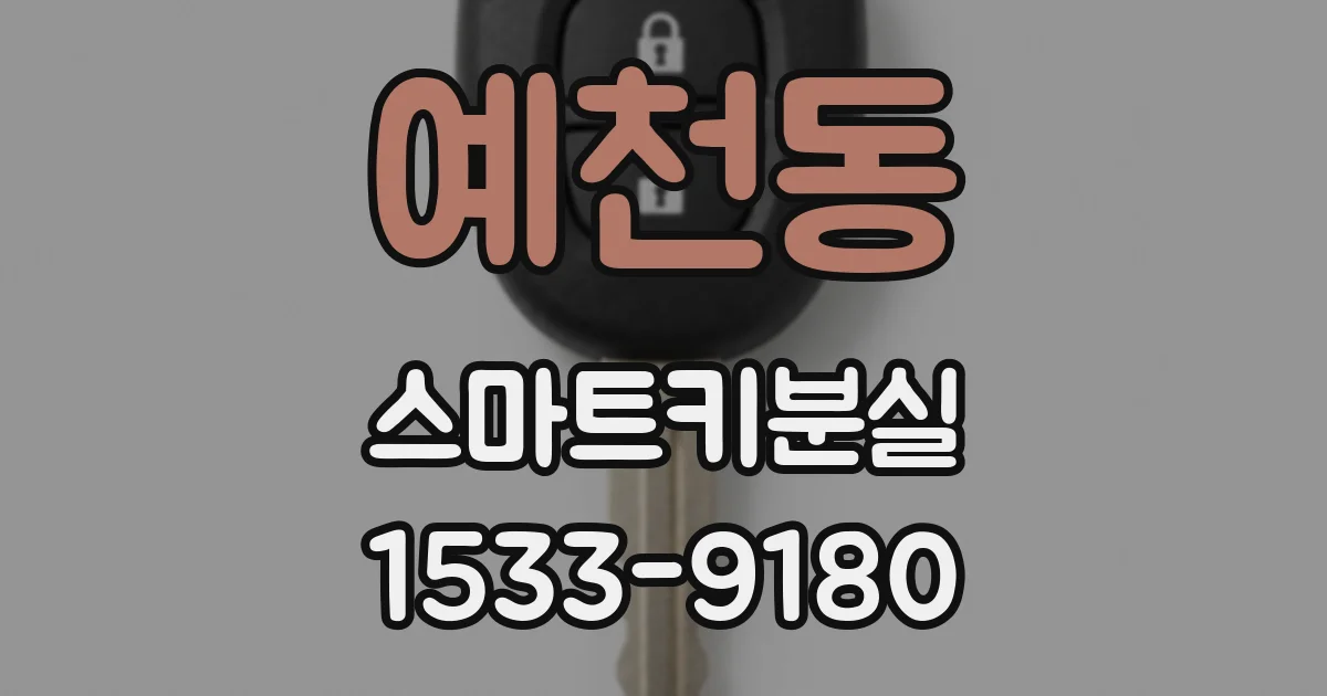 예천동 스마트키분실