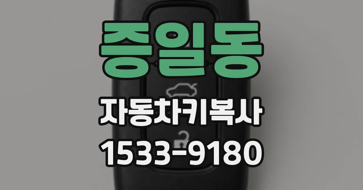 증일동 자동차키복사