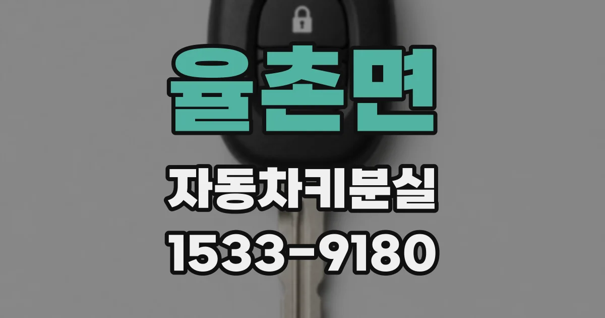 율촌면 자동차키분실