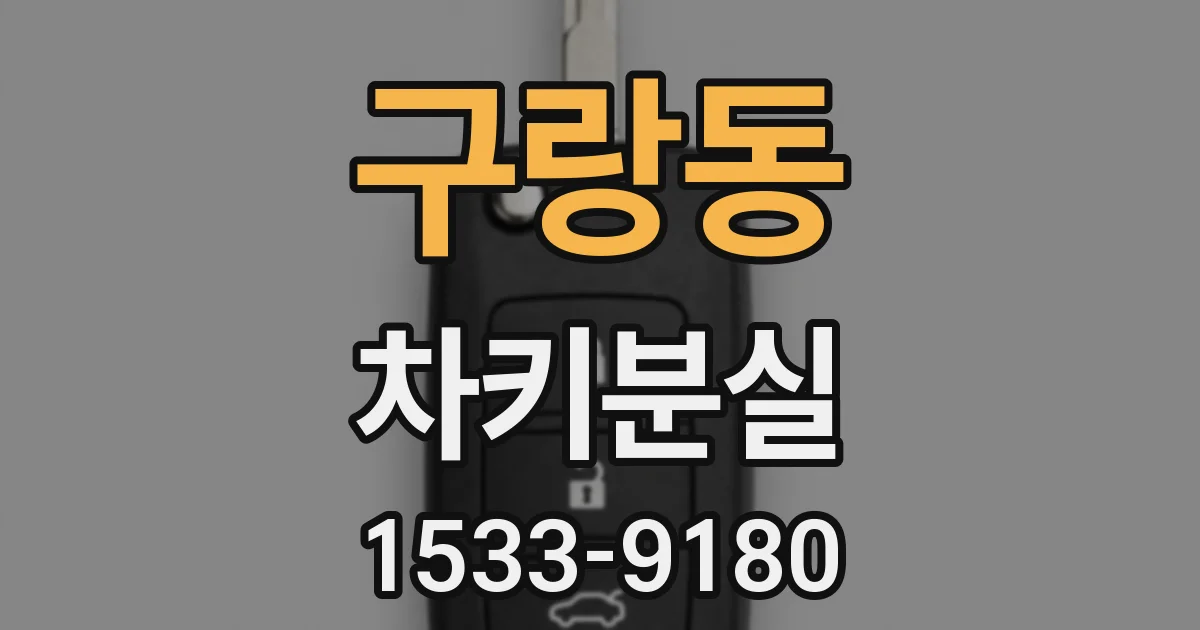 구랑동 차키분실