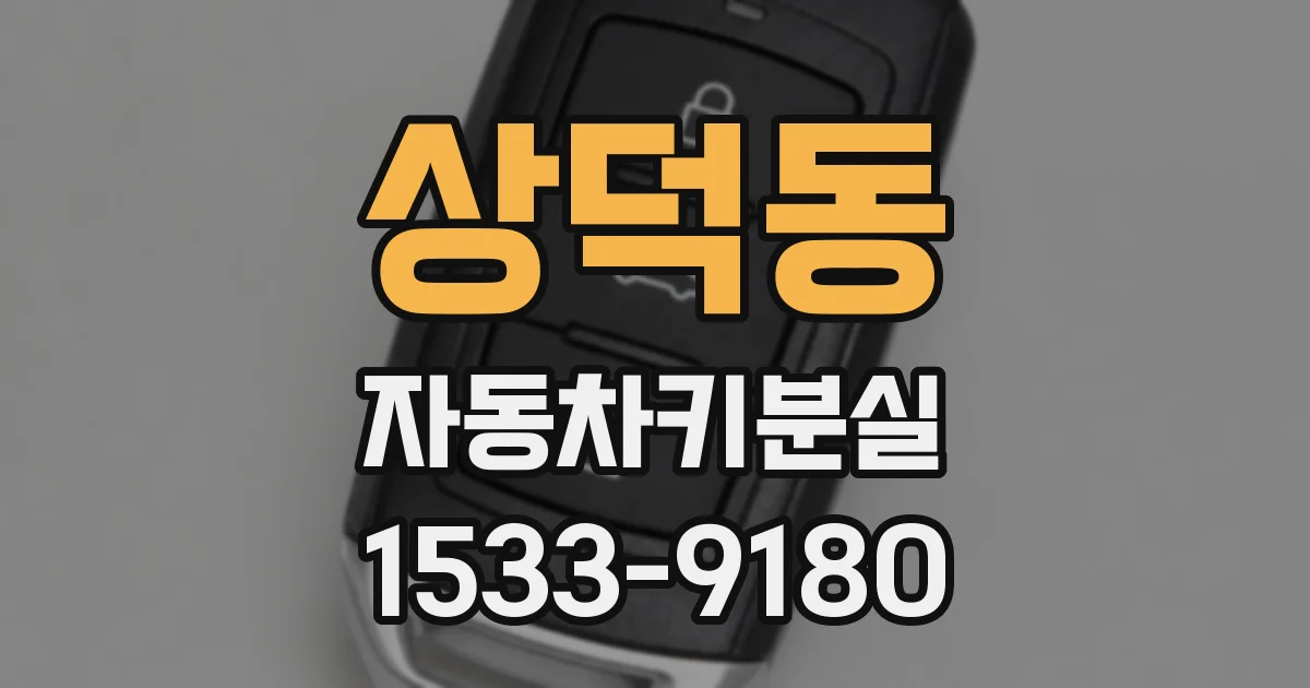 상덕동 자동차키분실