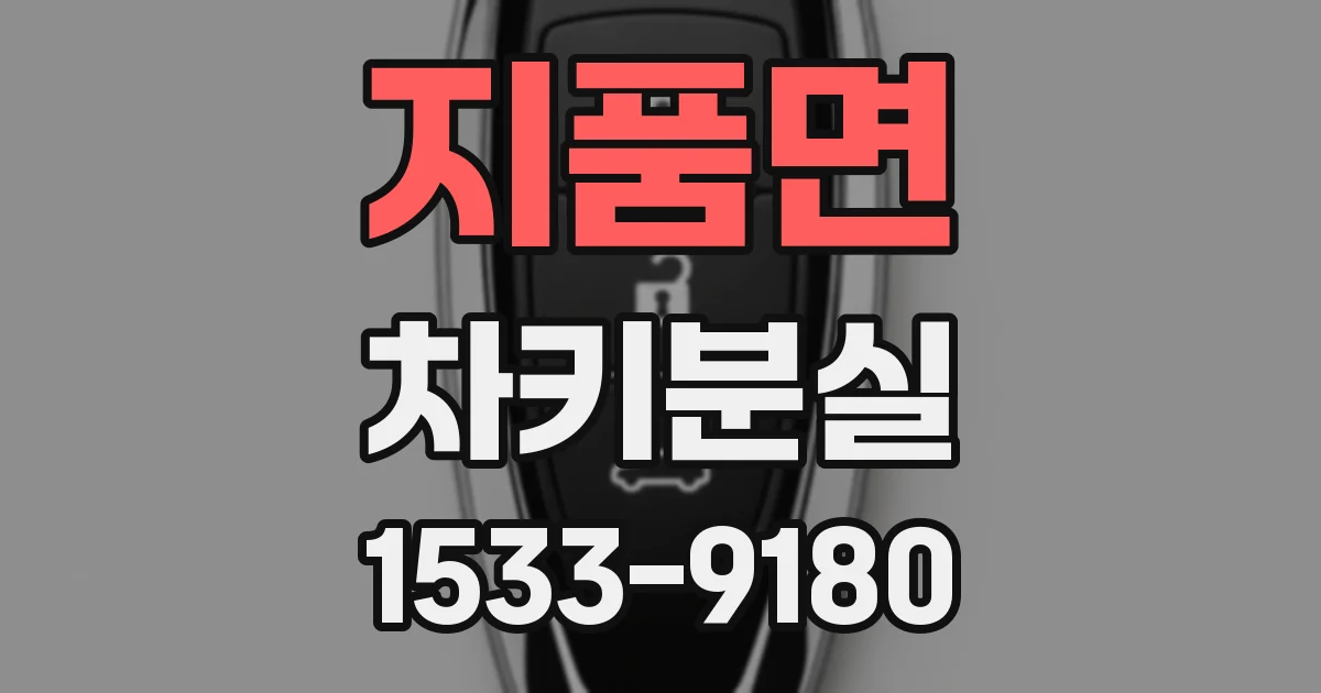 지품면 차키분실