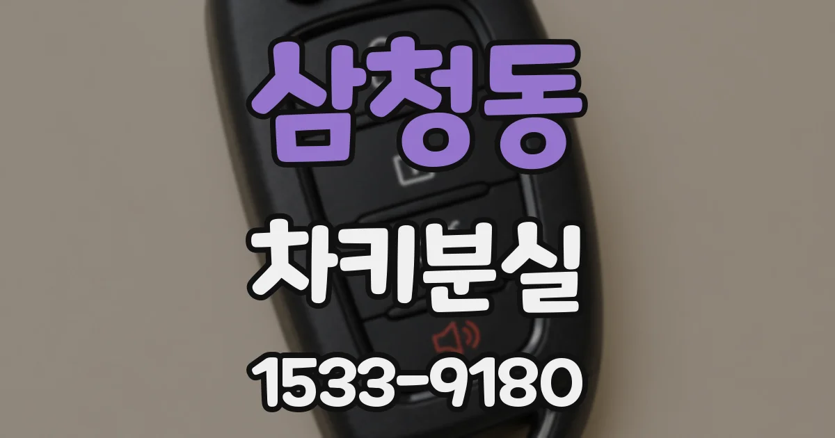 삼청동 차키분실