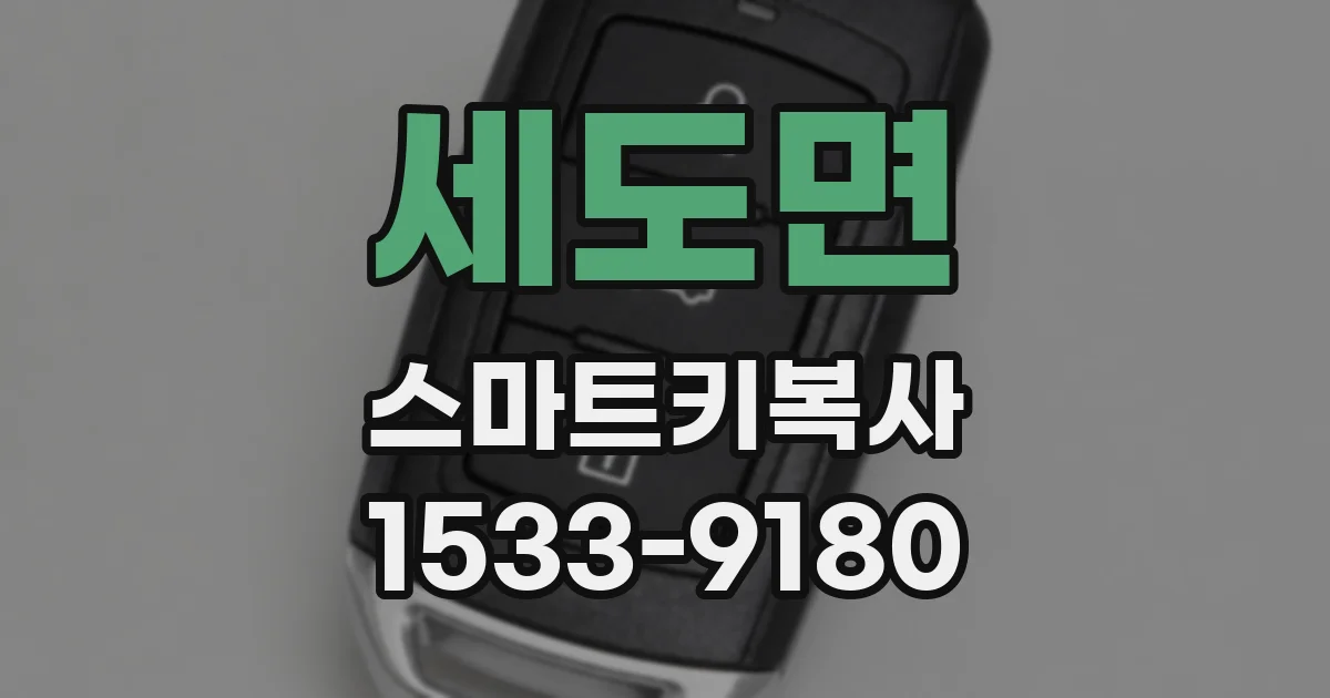 세도면 스마트키복사