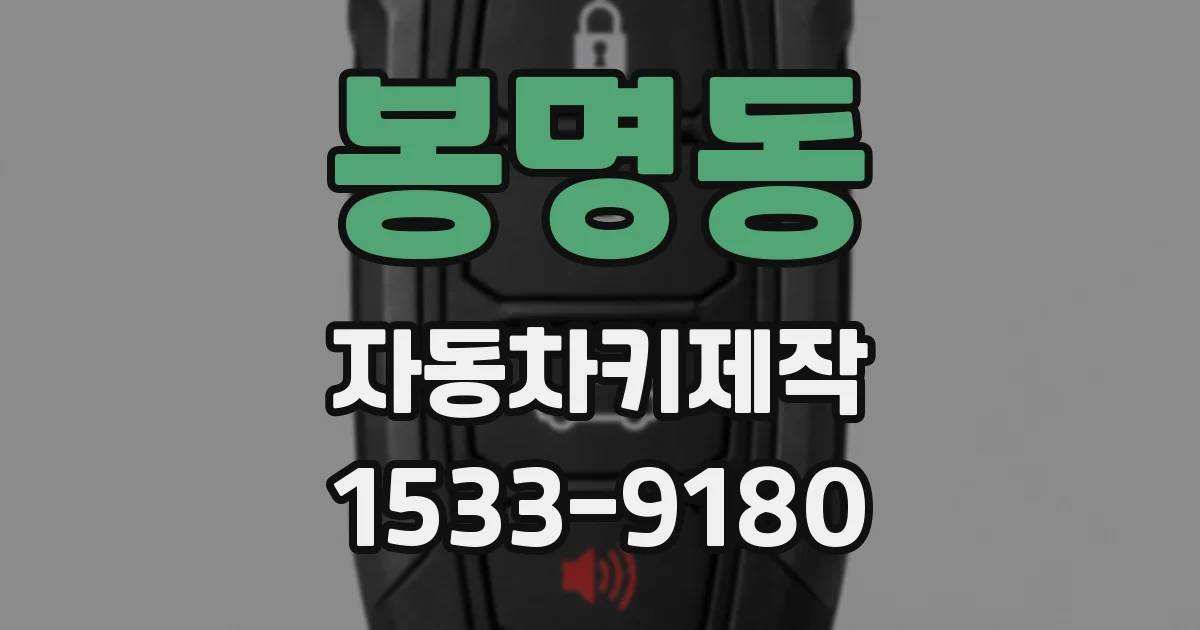 봉명동 자동차키제작