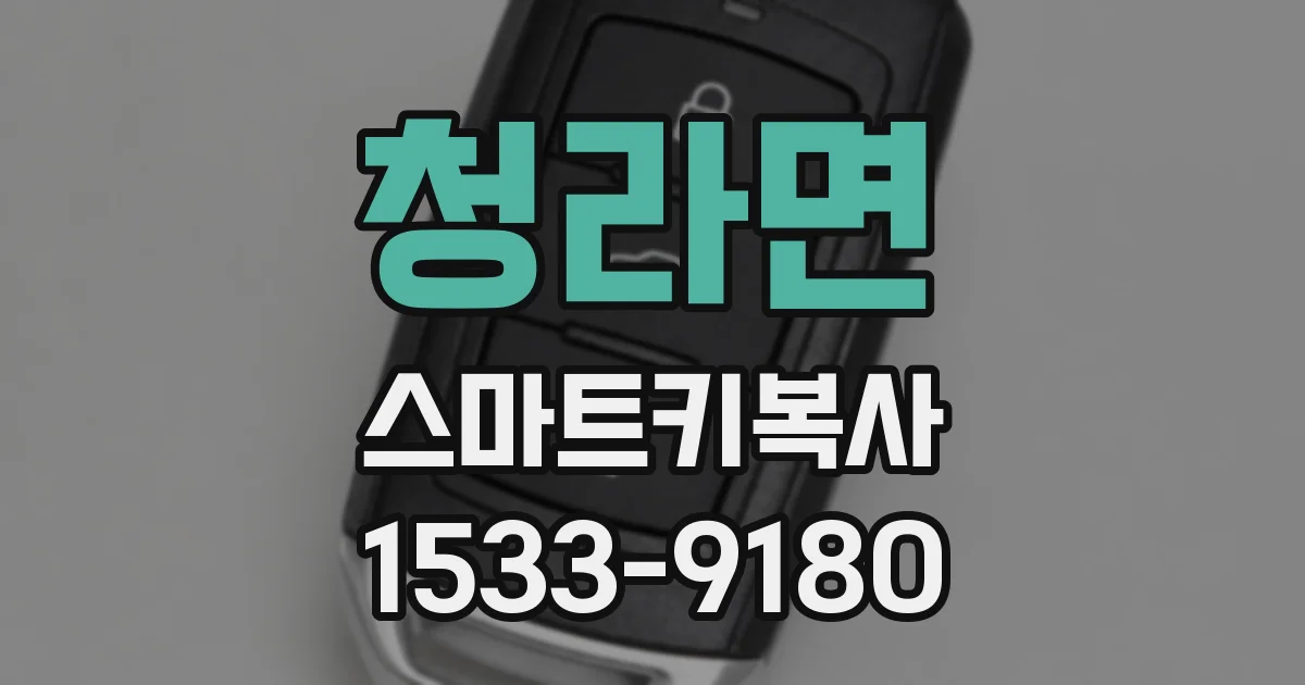 청라면 스마트키복사