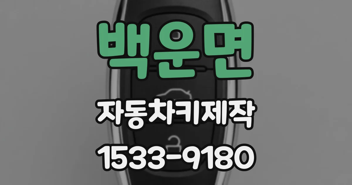 백운면 자동차키제작
