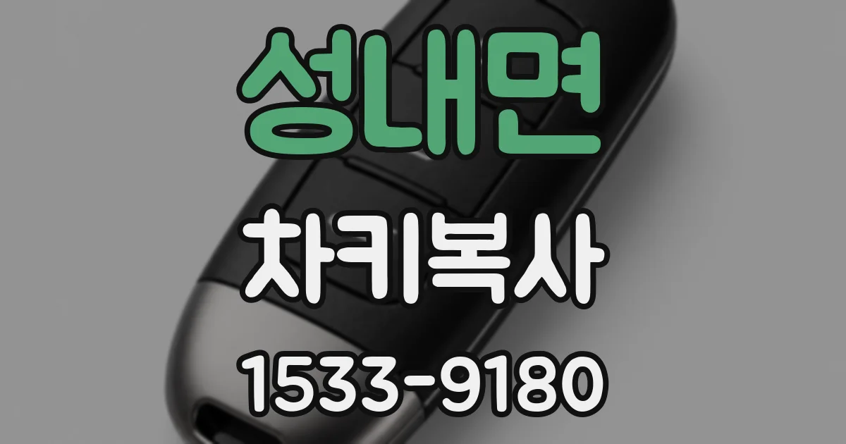 성내면 차키복사