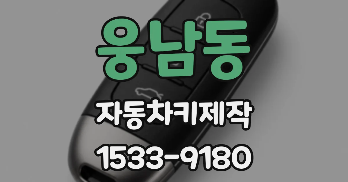 웅남동 자동차키제작