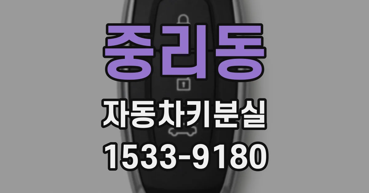 중리동 자동차키분실