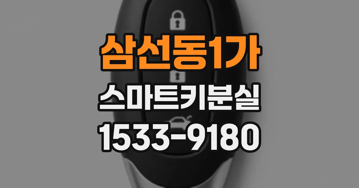 삼선동1가 스마트키분실