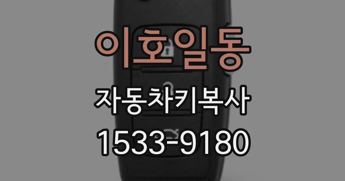 이호일동 자동차키복사