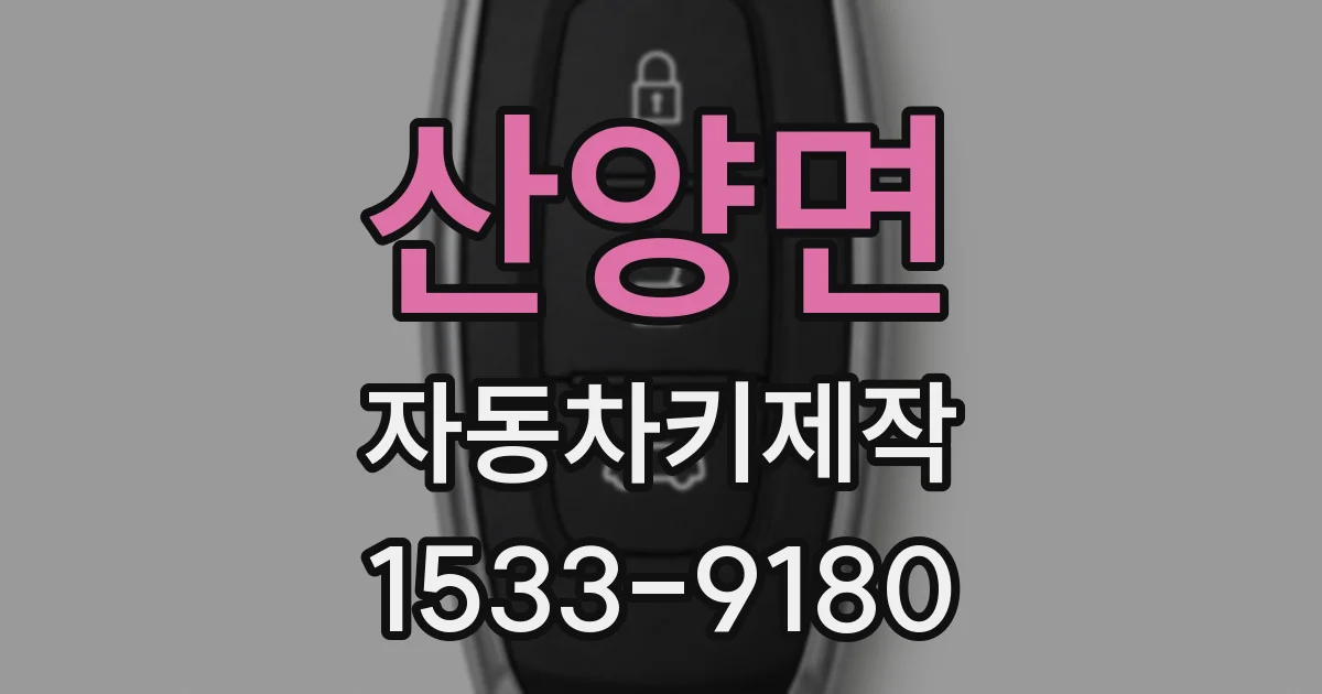 산양면 자동차키제작