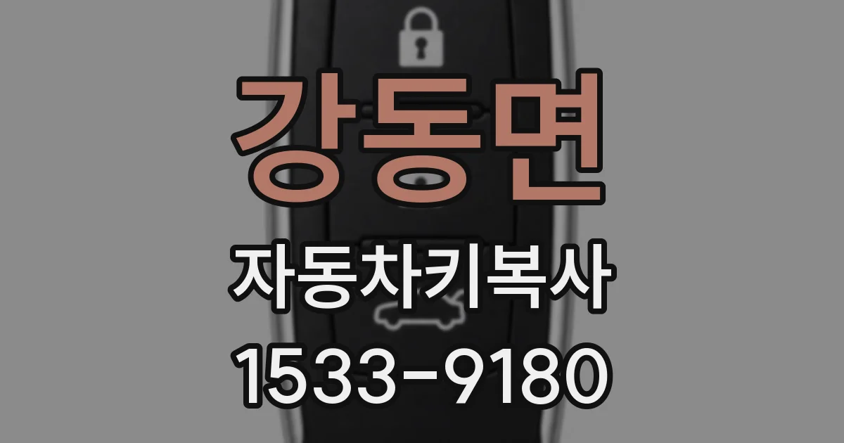 강동면 자동차키복사