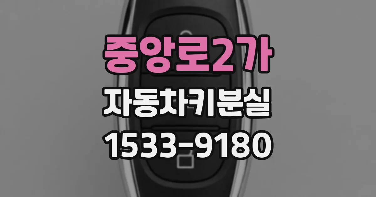 중앙로2가 자동차키분실