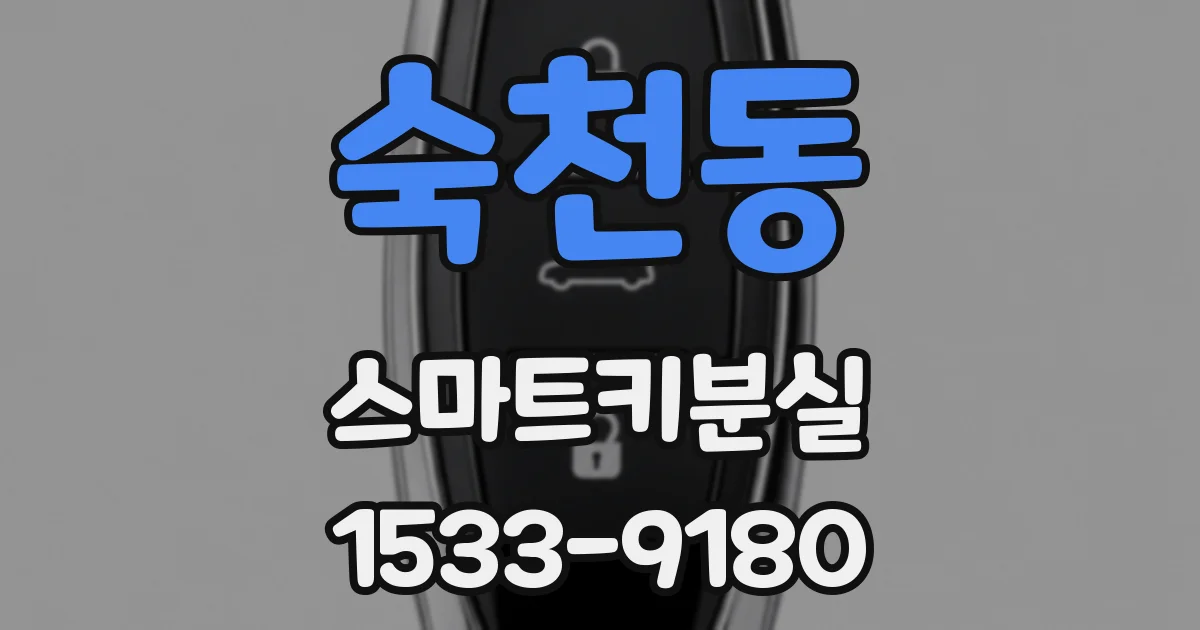 숙천동 스마트키분실