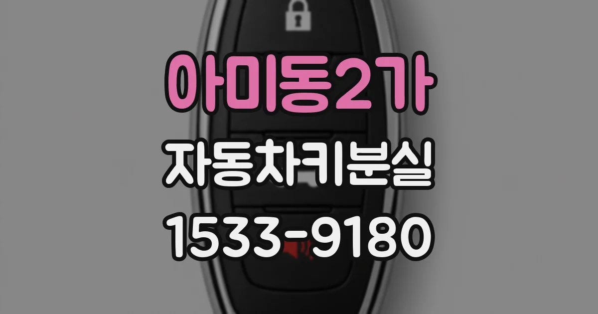 아미동2가 자동차키분실