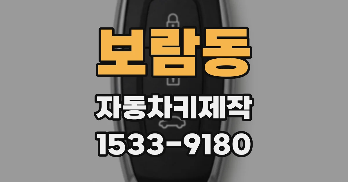 보람동 자동차키제작