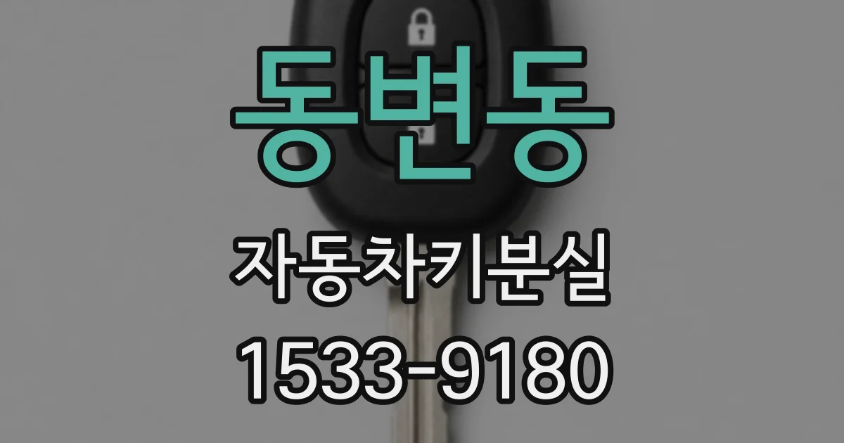 동변동 자동차키분실