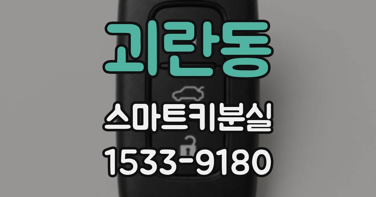 괴란동 스마트키분실