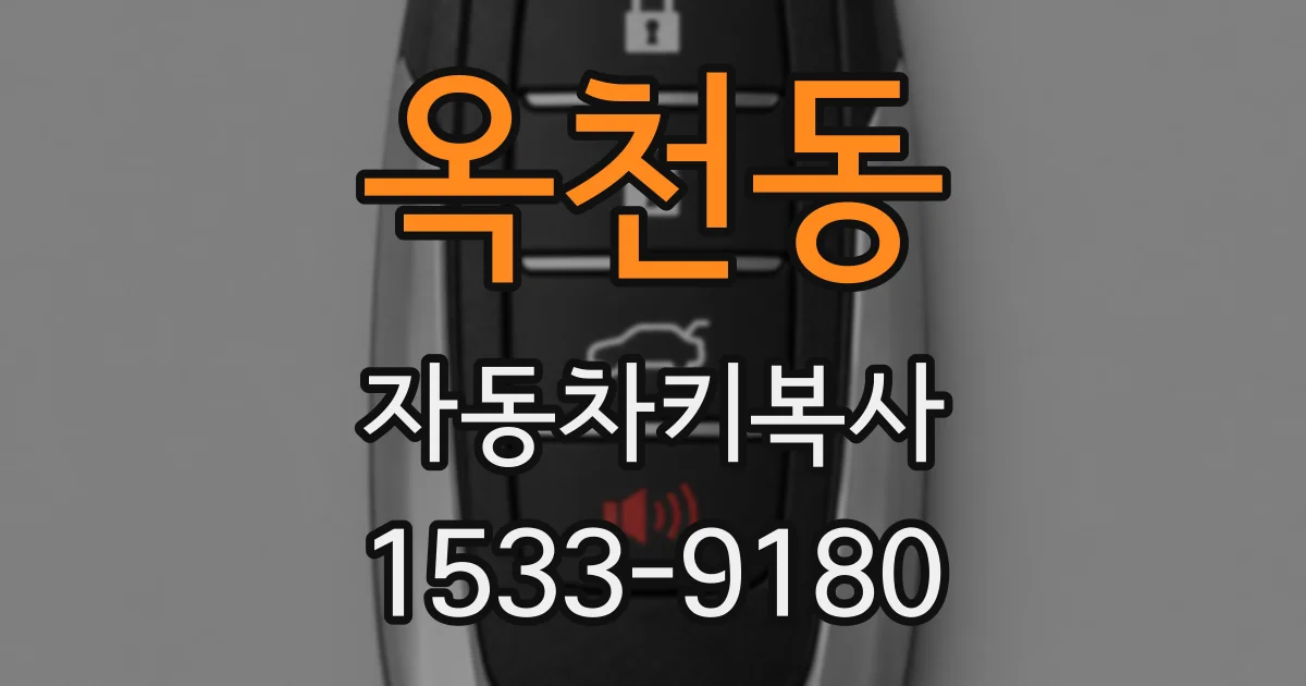 옥천동 자동차키복사