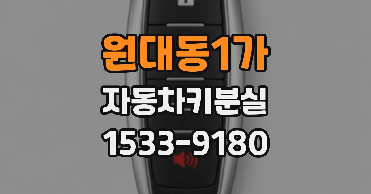 원대동1가 자동차키분실
