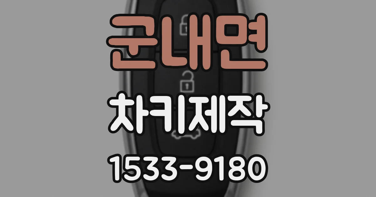 군내면 차키제작