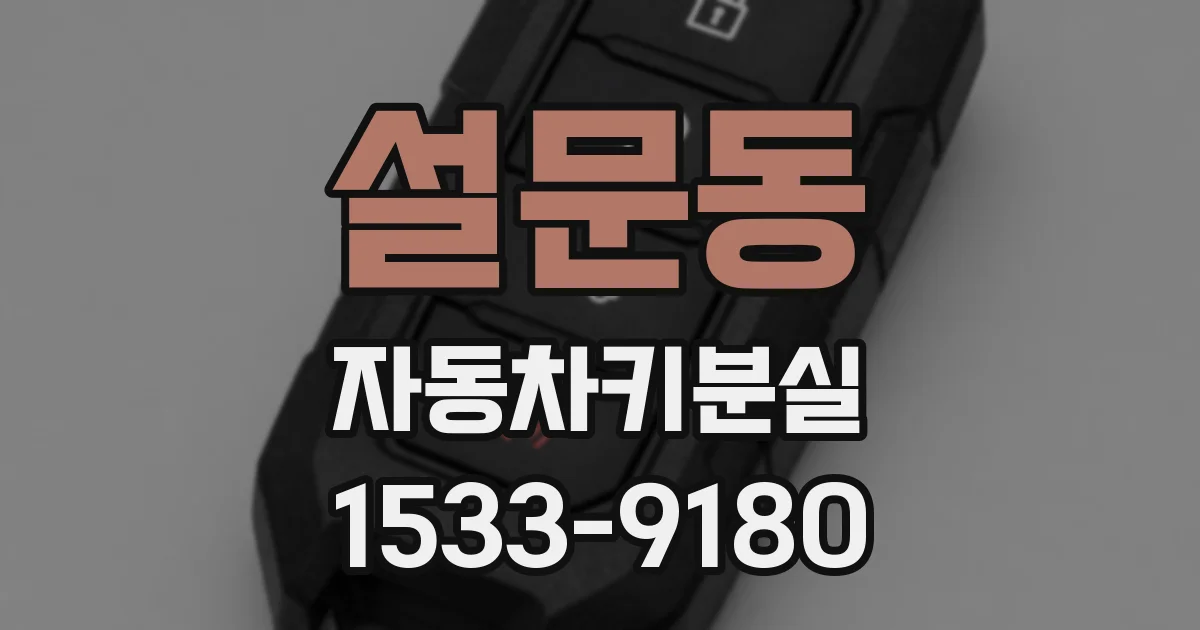 설문동 자동차키분실