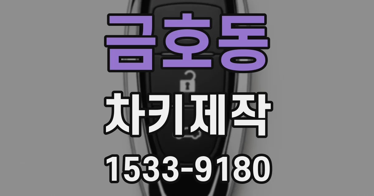 금호동 차키제작