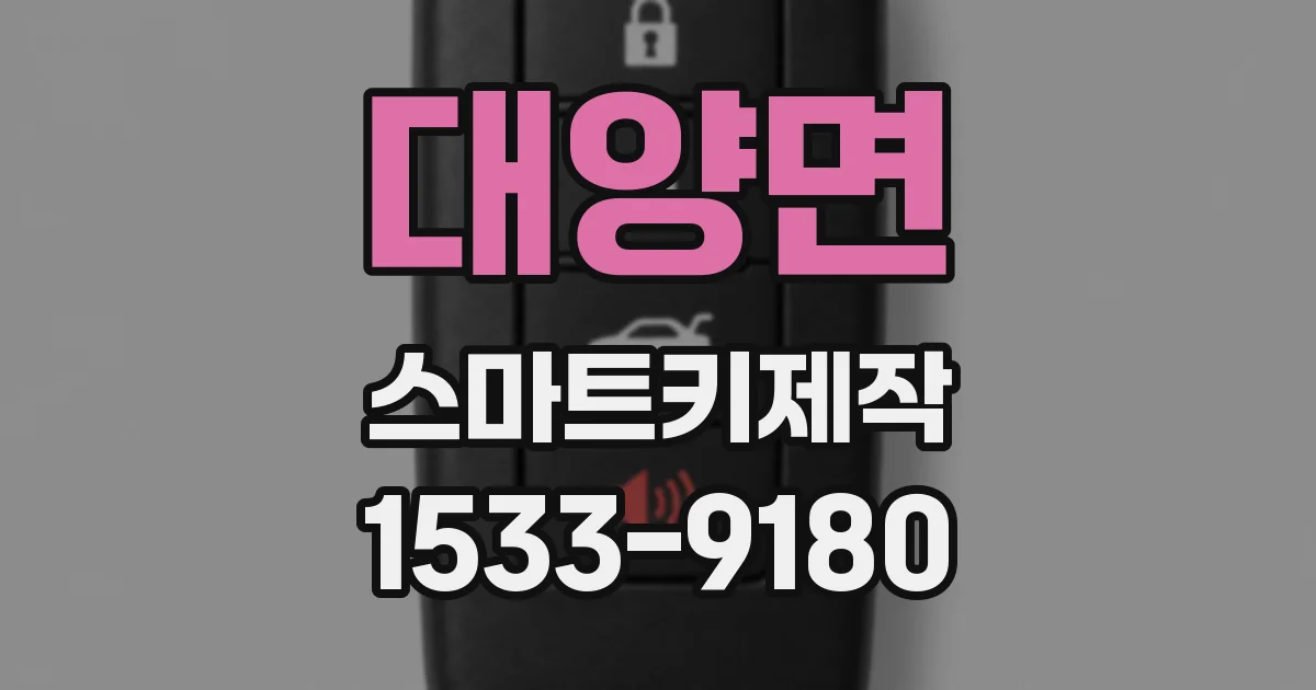 대양면 스마트키제작