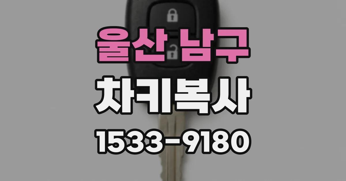 울산 남구 차키복사