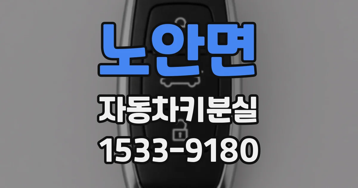 노안면 자동차키분실