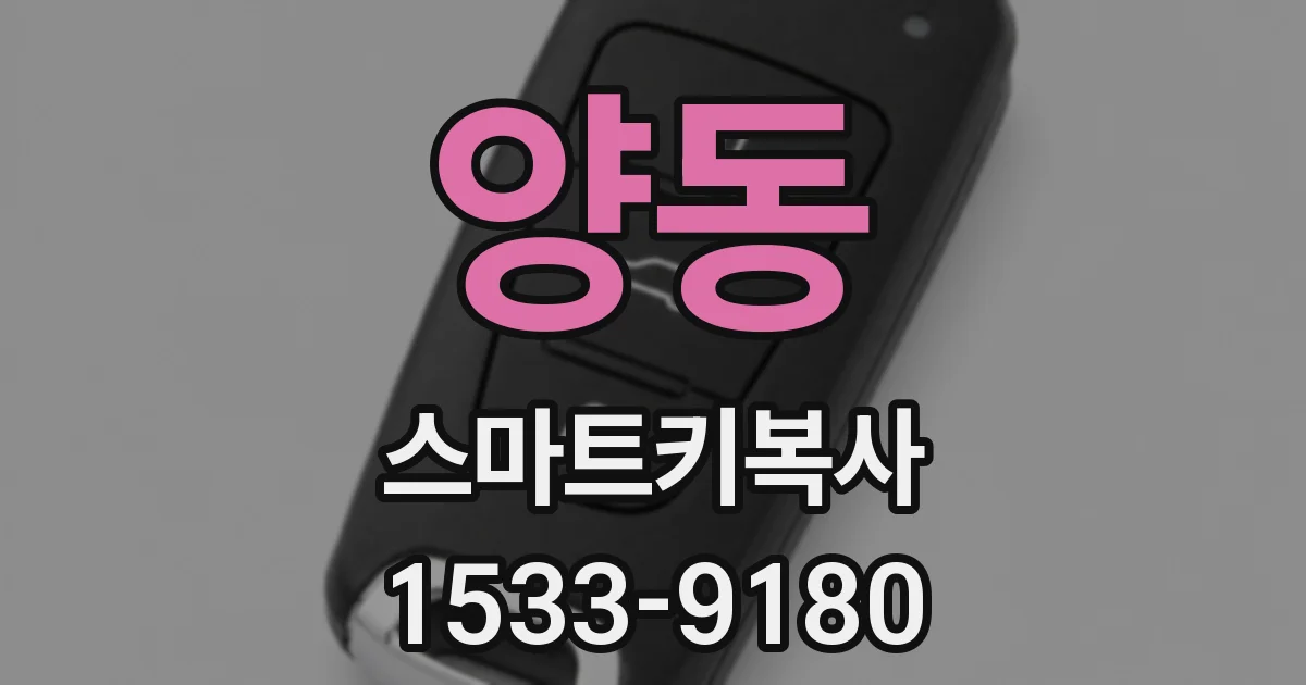 양동 스마트키복사