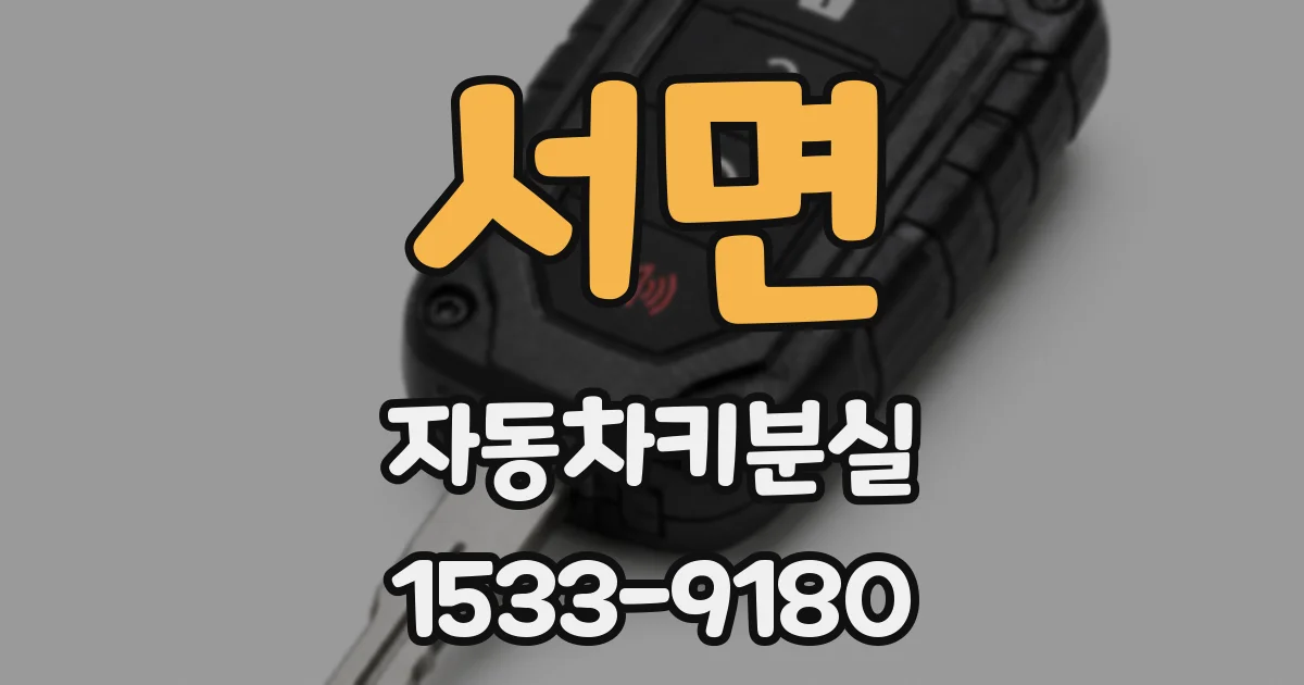 서면 자동차키분실