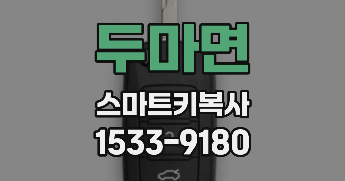 두마면 스마트키복사