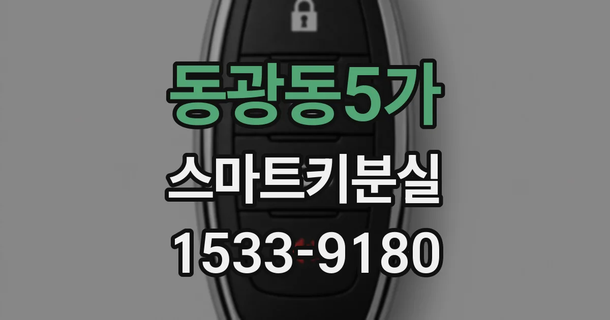 동광동5가 스마트키분실