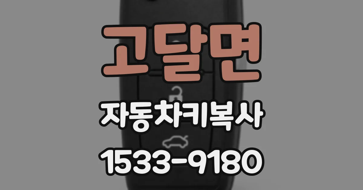 고달면 자동차키복사