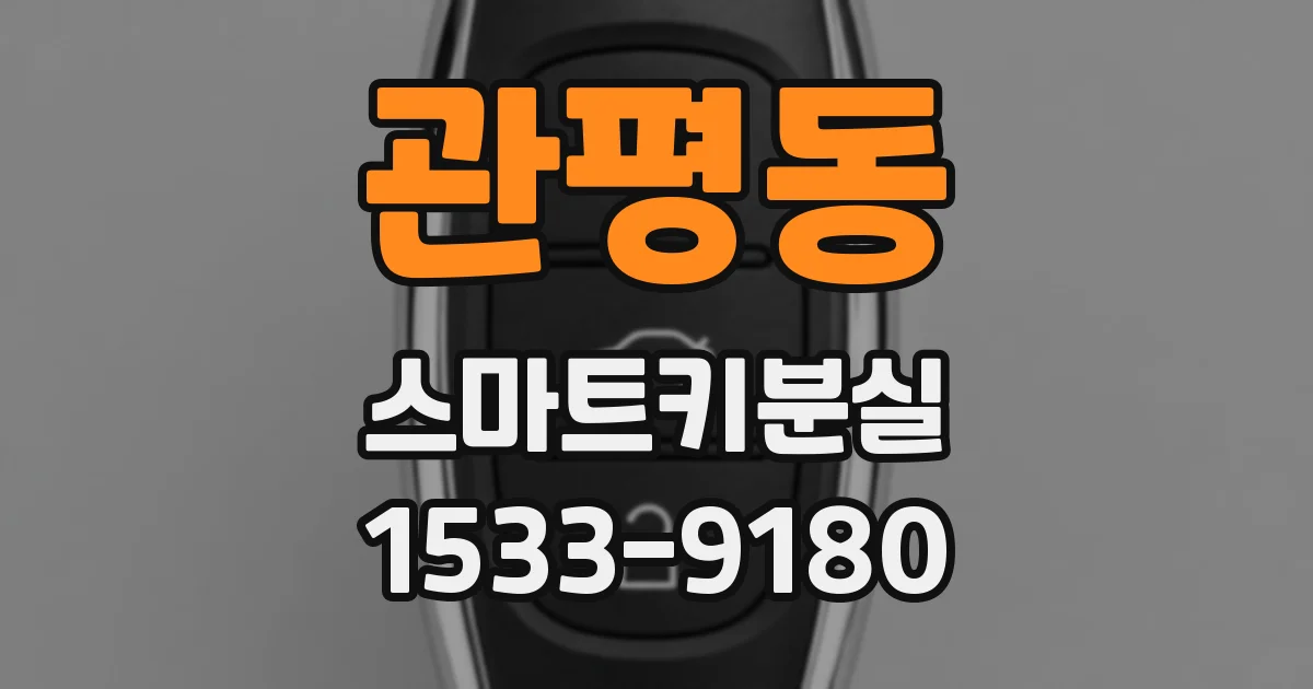 관평동 스마트키분실