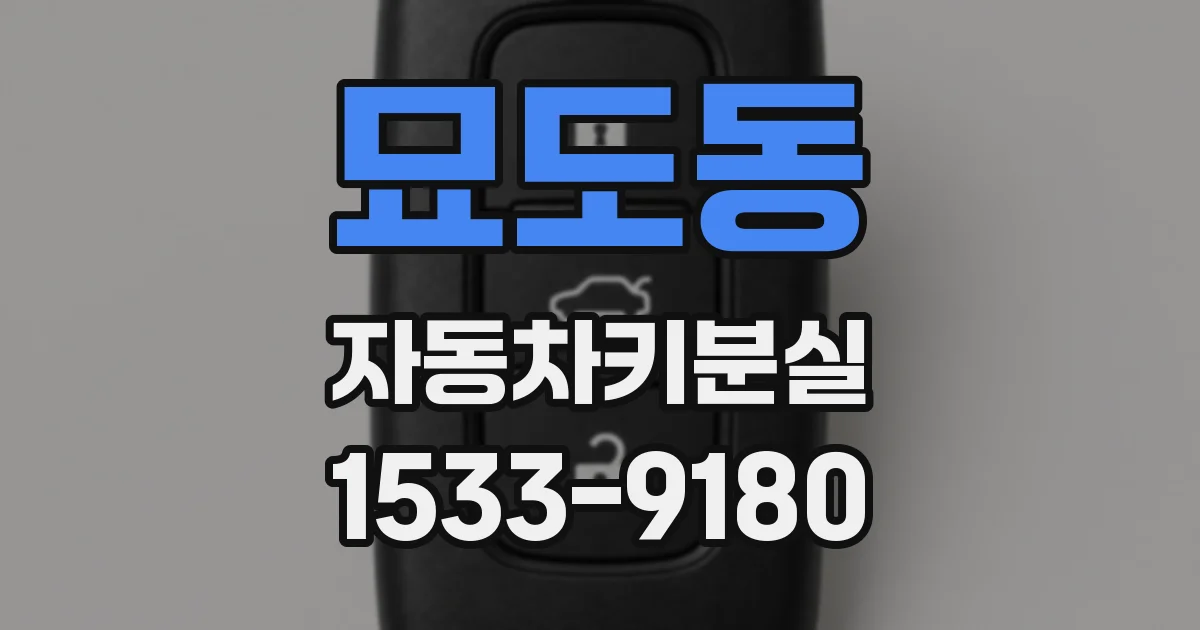 묘도동 자동차키분실